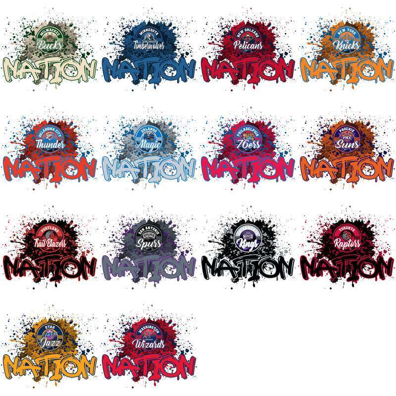 30 Basketball Teams Team Nation Designs Bundle PNG