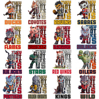 32 Ice Hockey Teams They Not Like Us Mascots Designs Bundle PNG