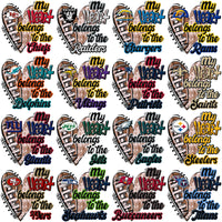 Load image into Gallery viewer, 32 Football Teams My Heart Belongs Designs Bundle PNG
