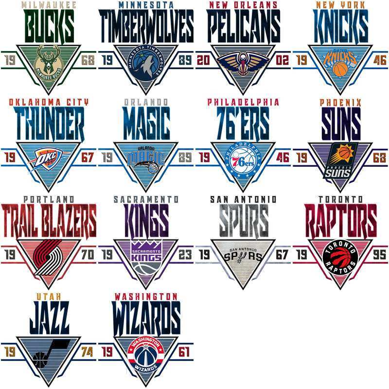 30 Basketball Teams Triangle Designs Bundle PNG