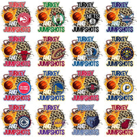 Load image into Gallery viewer, 30 Basketball Teams Turkey Designs Bundle PNG
