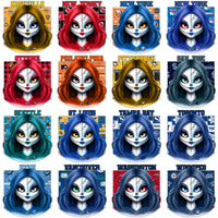 Load image into Gallery viewer, 32 Ice Hockey Teams Zombie Girl Designs Bundle PNG
