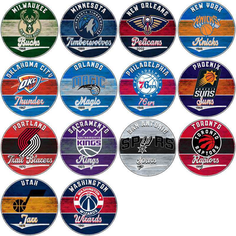 30 Basketball Teams Wood Logo Designs Bundle PNG