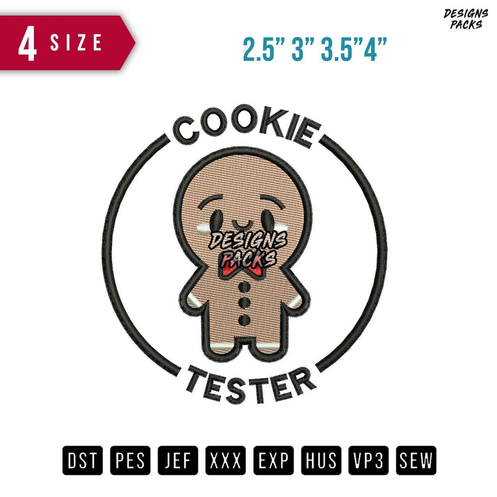 Cookie Tester Embroidery Design