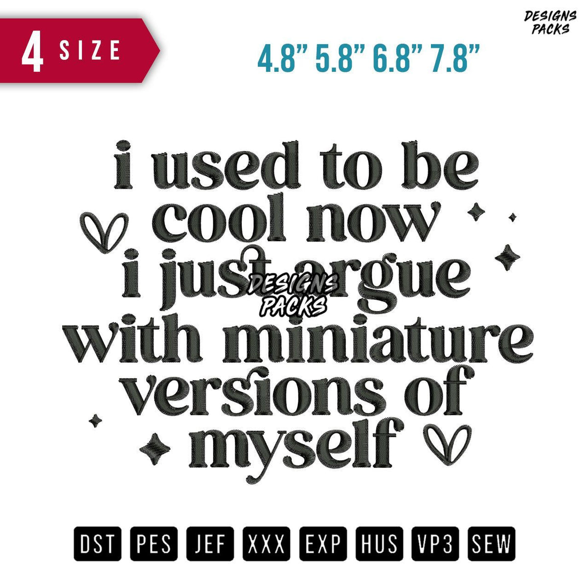 Cool Now Embroidery Design