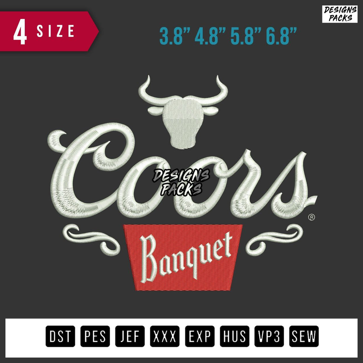 Coors Banguet Embroidery Design