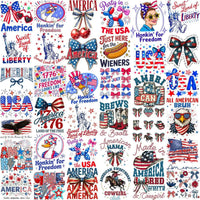 Load image into Gallery viewer, Patriotic USA designs with eagles, flags, bows, and Liberty for DTF, DTG, embroidery, and tumbler wraps
