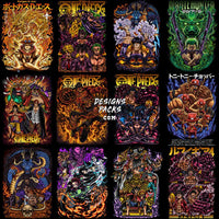 Load image into Gallery viewer, 70 Anime Mix Halftone Designs Bundle PNG
