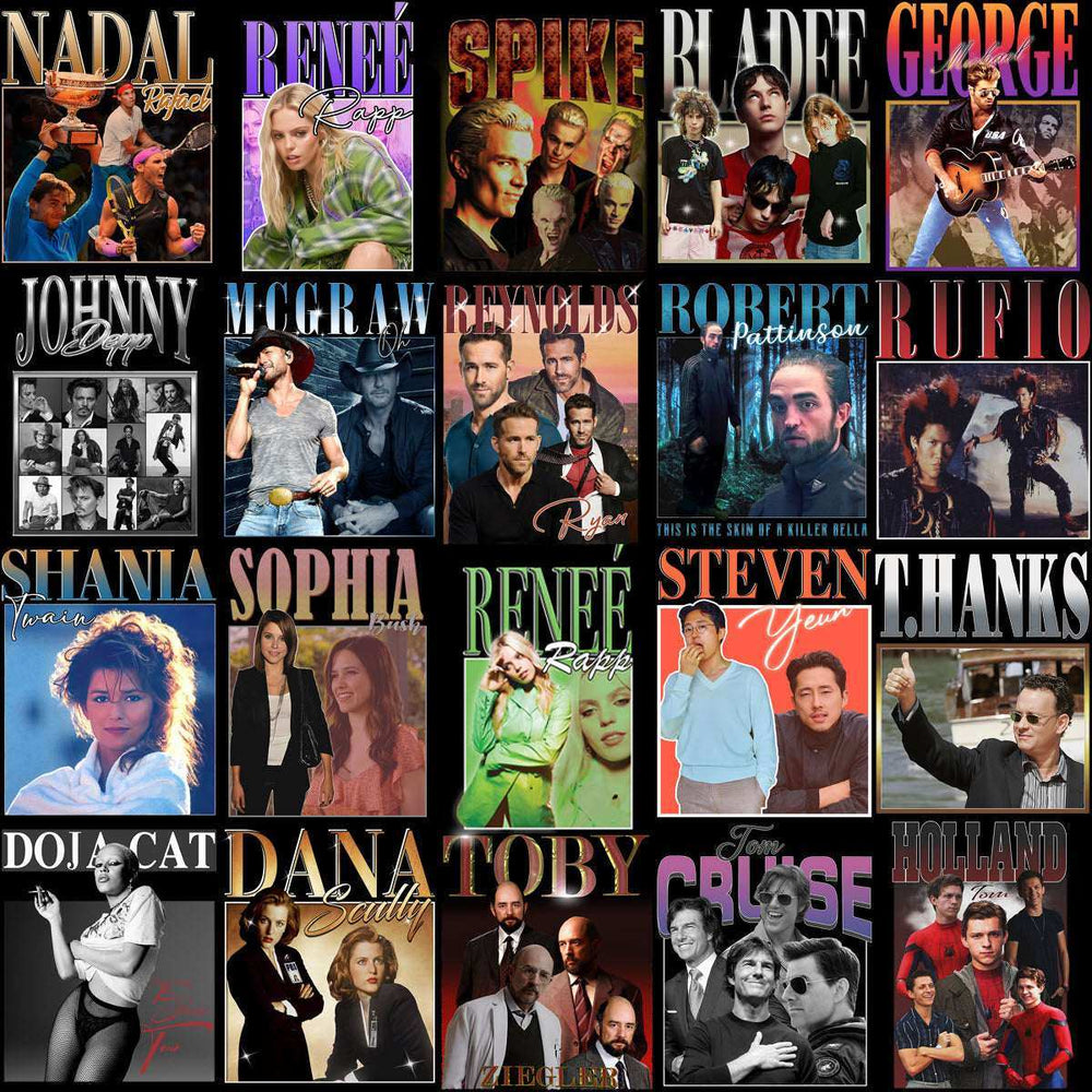 112 Pop Culture Homage Bundle Mixed Icons Designs Bundle PNG