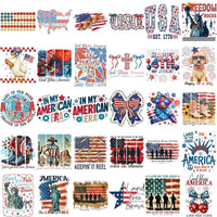 Load image into Gallery viewer, Patriotic USA designs with flags, eagles, Statue of Liberty, 4th of July themes for DTF, DTG, embroidery

