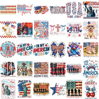 Load image into Gallery viewer, Patriotic USA designs with flags, eagles, Statue of Liberty, 4th of July themes for DTF, DTG, embroidery
