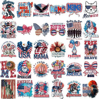 Load image into Gallery viewer, Patriotic American designs bundle with eagles, flags, and 4th of July themes for DTF, DTG, embroidery
