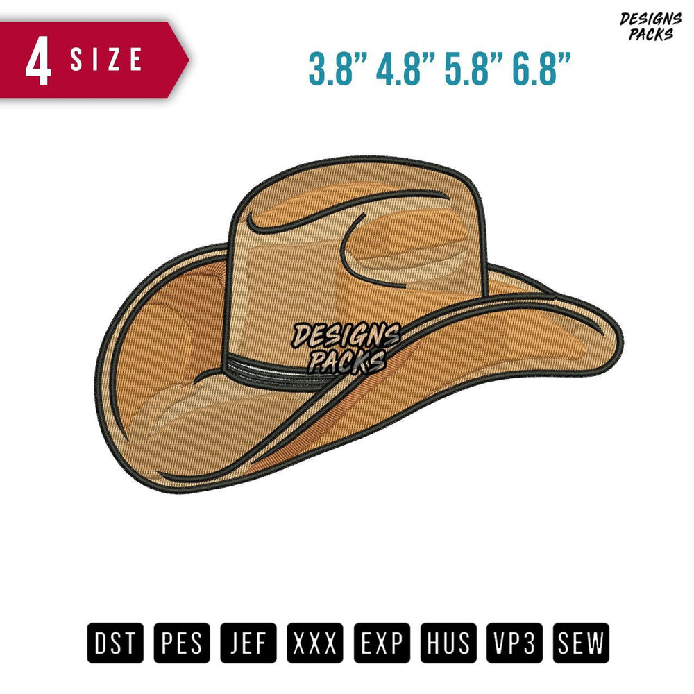 Cowboy Hat Embroidery Design