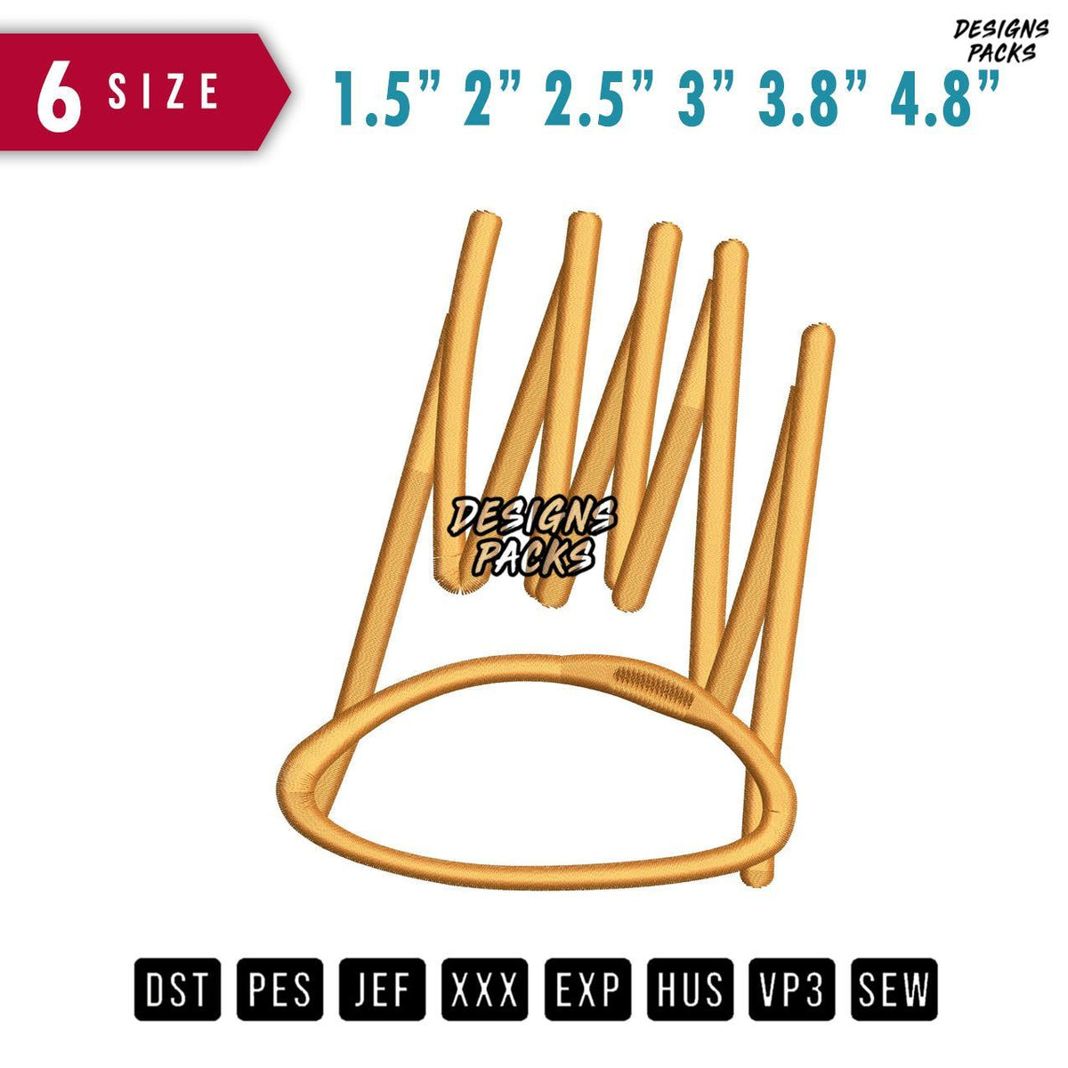 Crown J Cole Embroidery Design