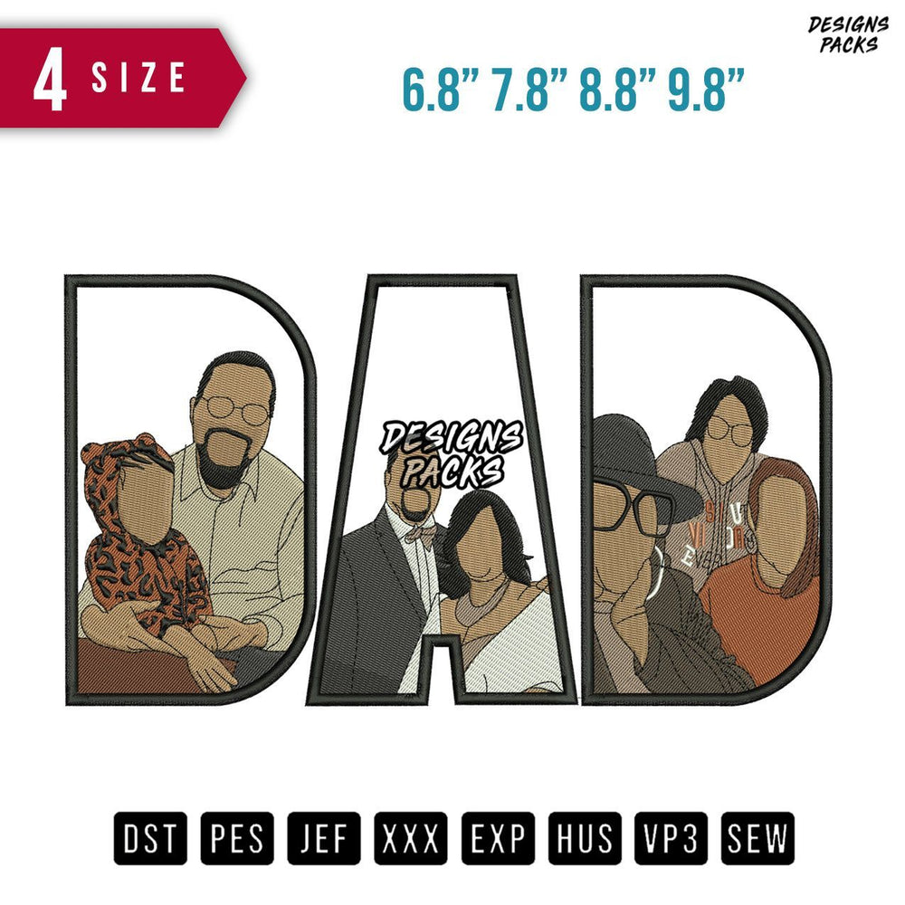 DAD 7 fam Embroidery Design