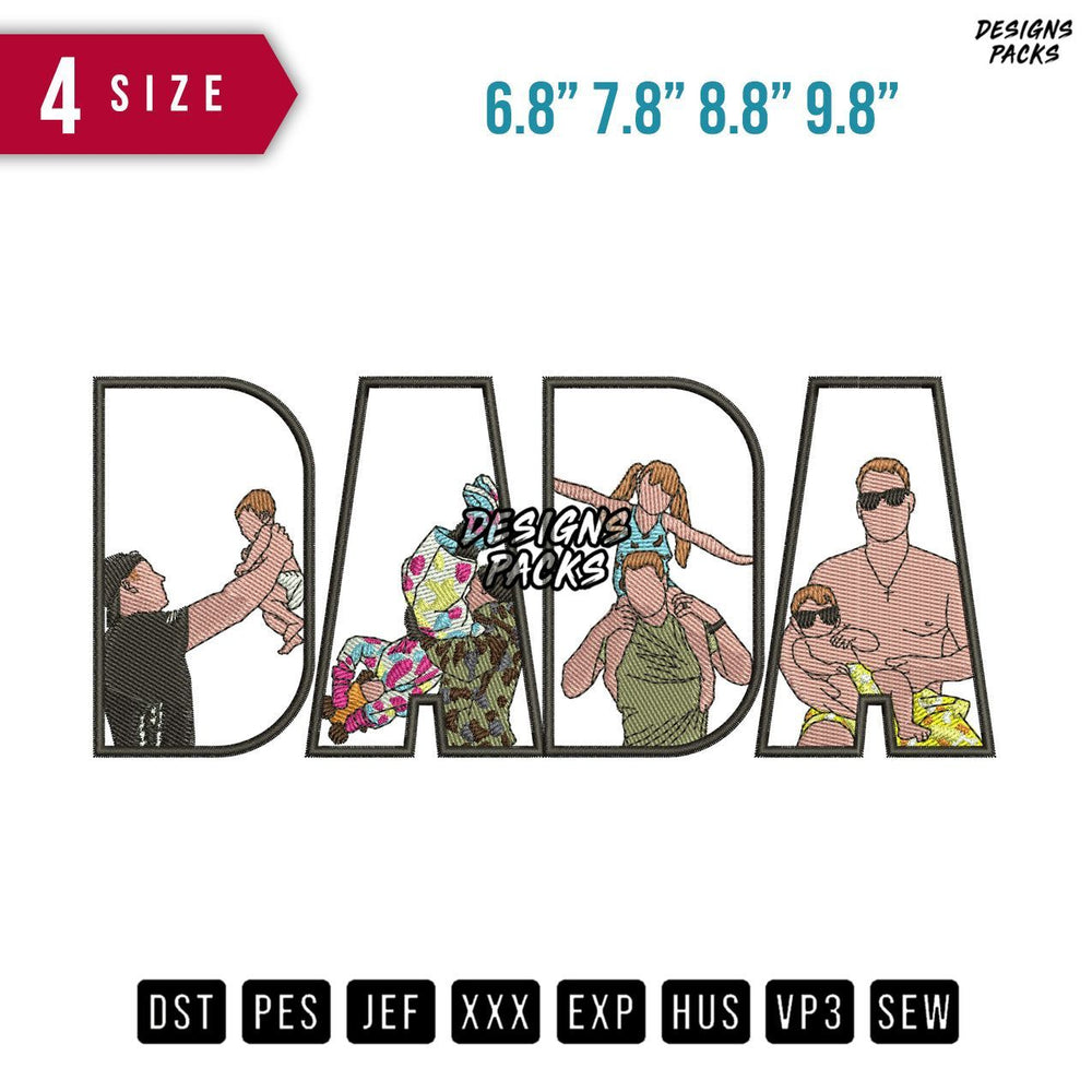 DADA Carry Chidren Embroidery Design