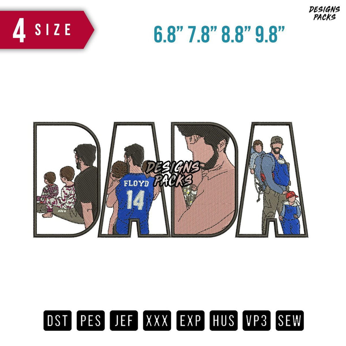 DADA Floyd Embroidery Design