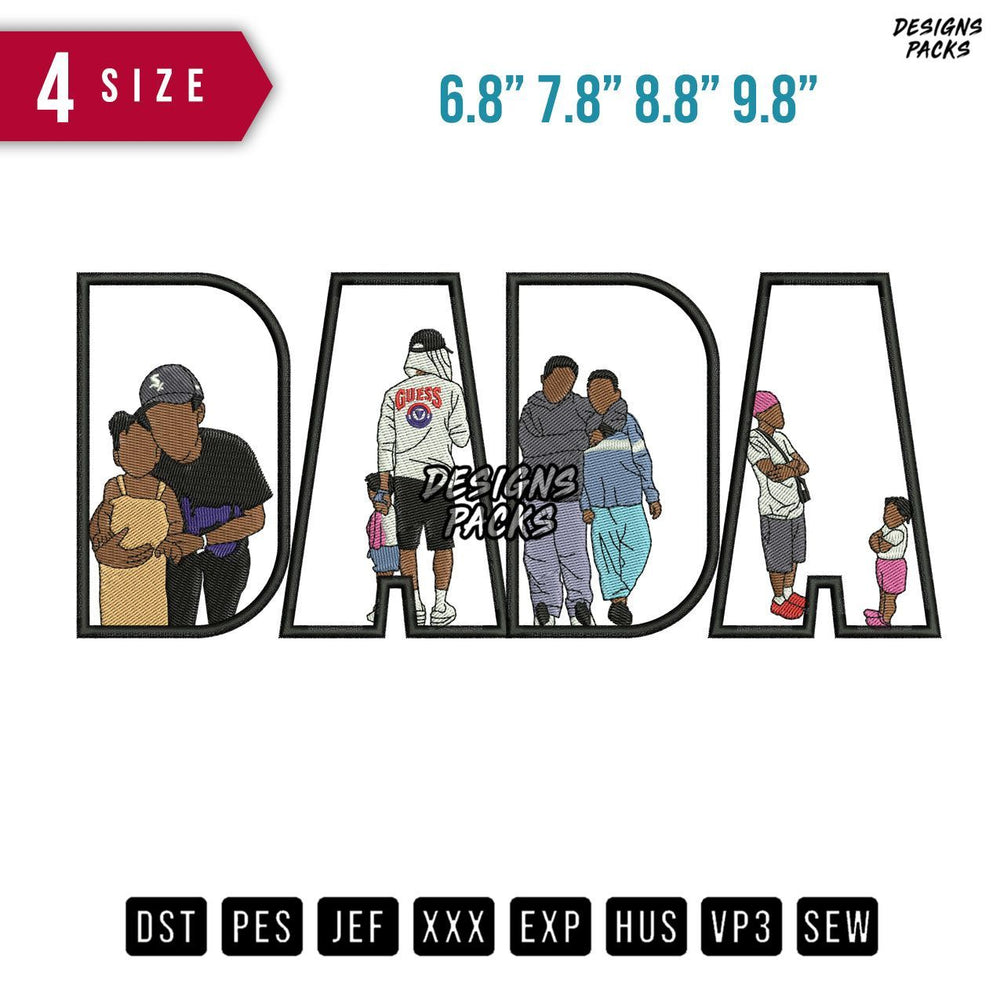 DADA Pose Embroidery Design