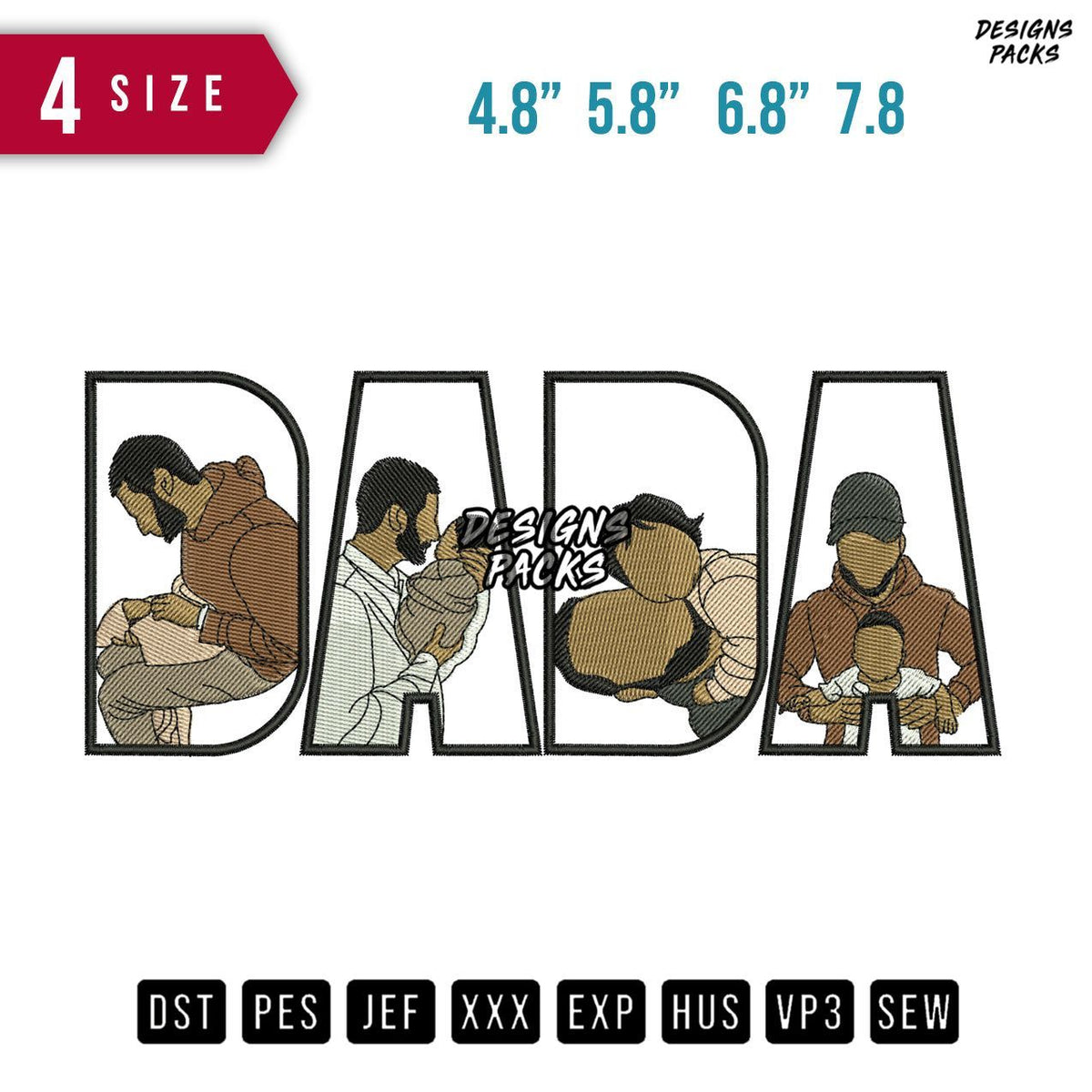 DADA b Embroidery Design