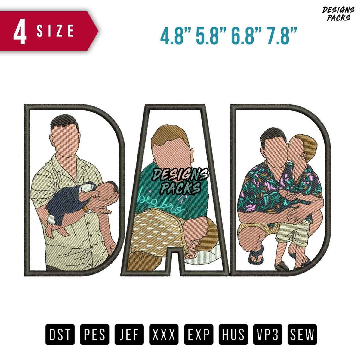DAD Bigbro Embroidery Design