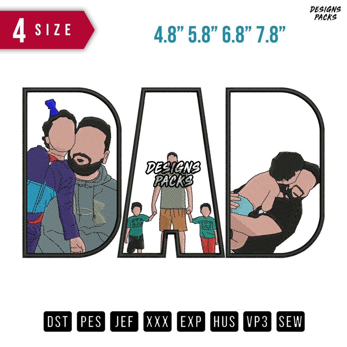 DAD Boss Embroidery Design