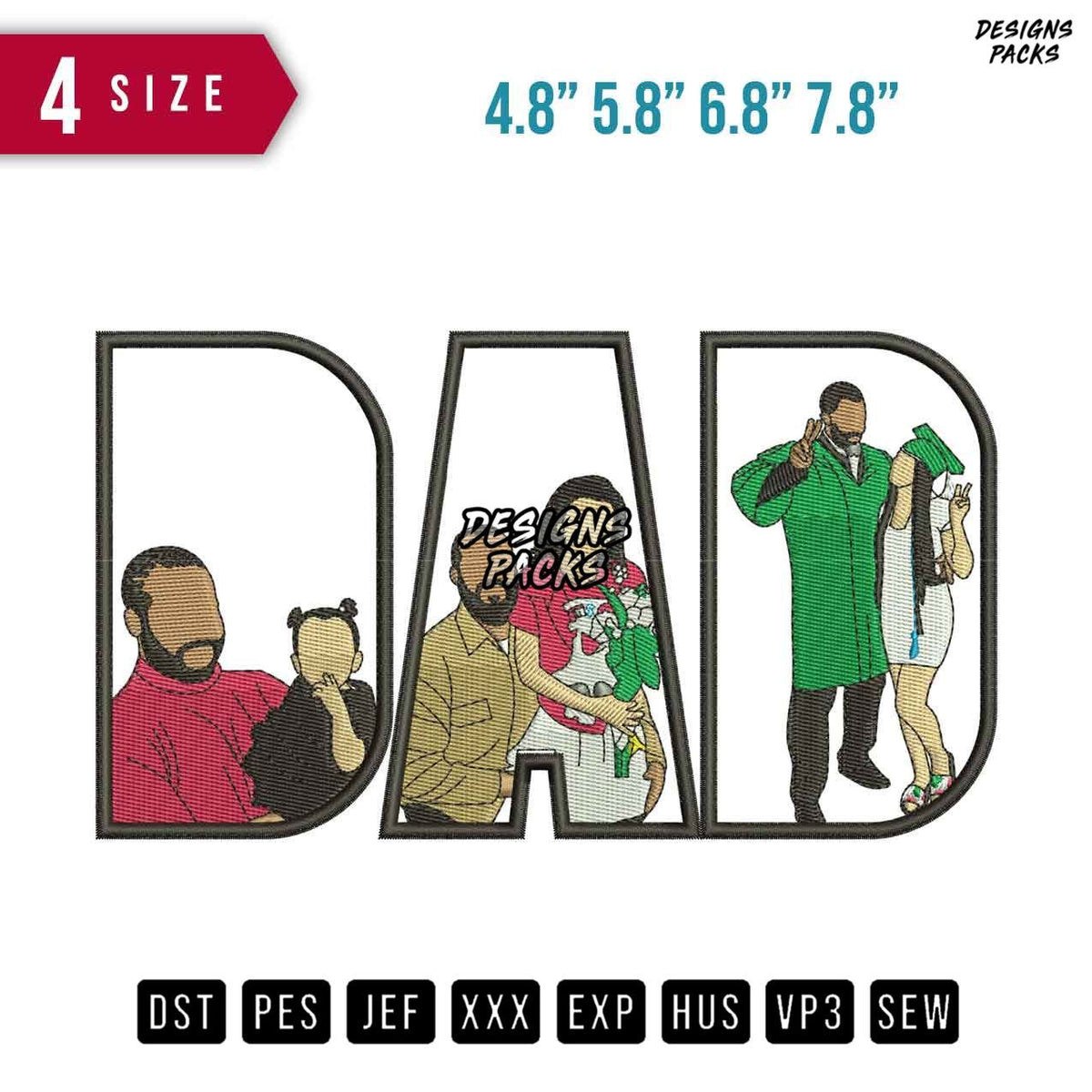 DAD Graduate Embroidery Design