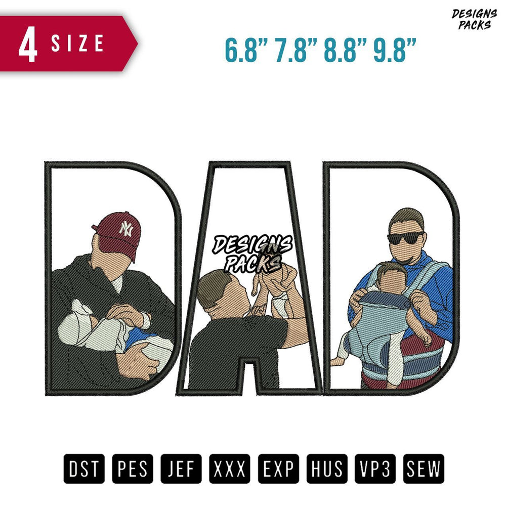 DAD Hat NY Embroidery Design