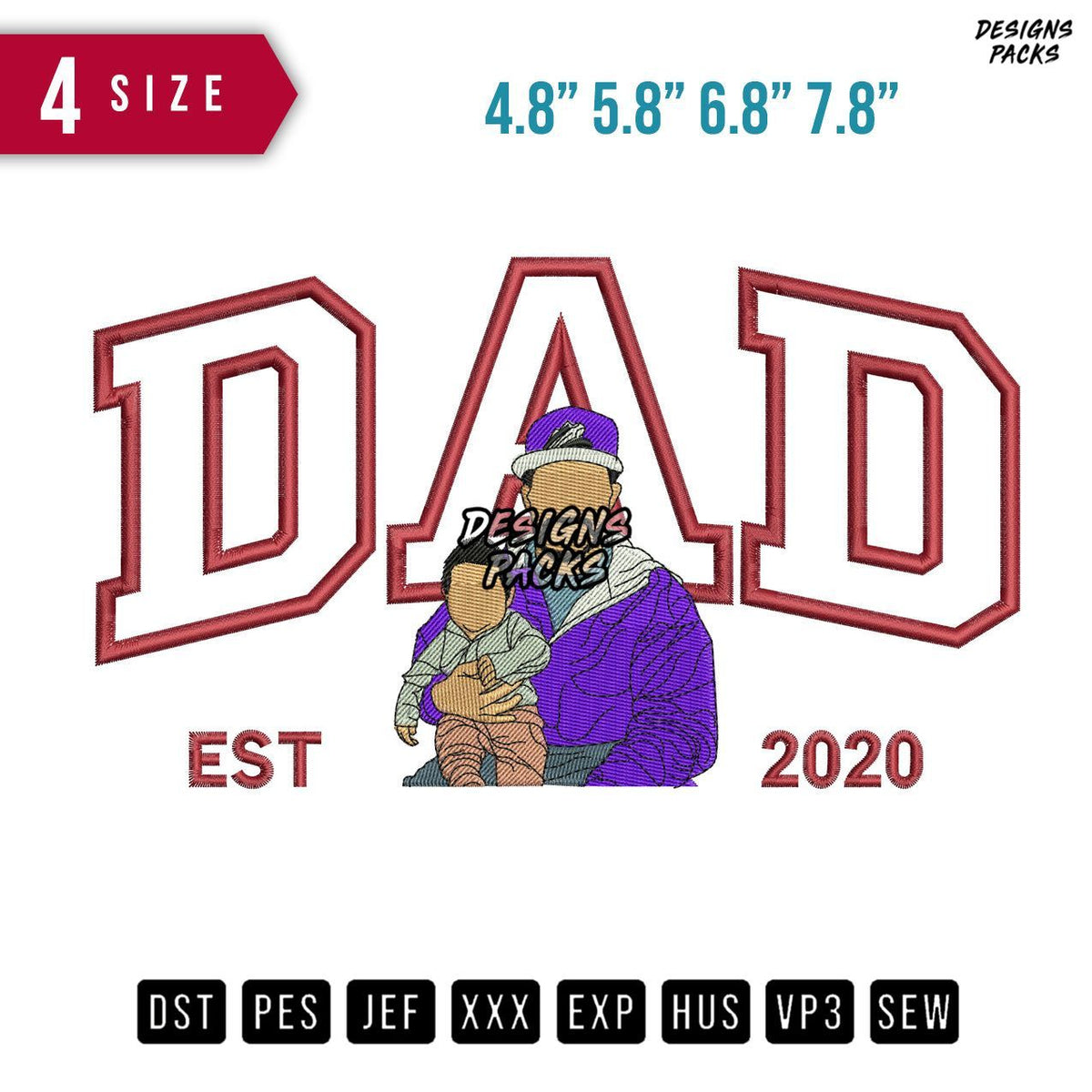 DAD Jacket Embroidery Design