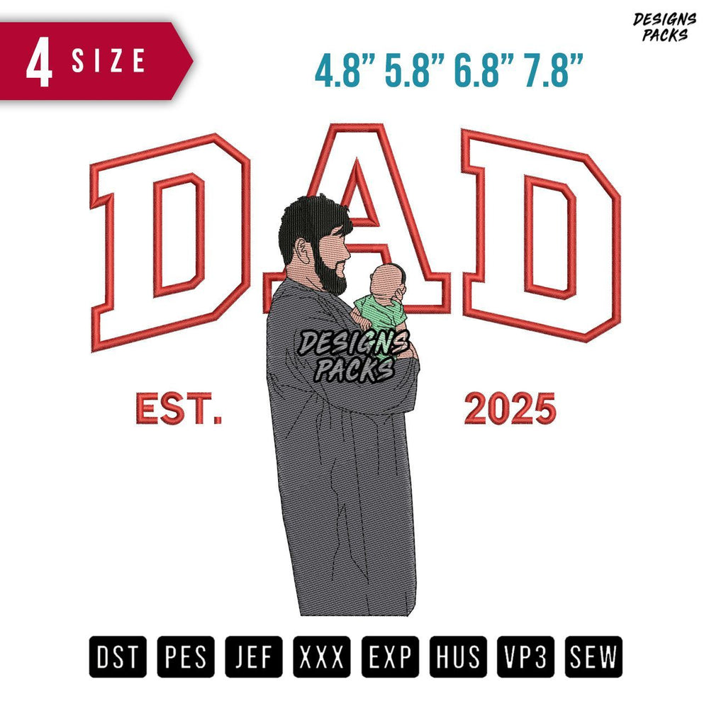 DAD Robe Embroidery Design