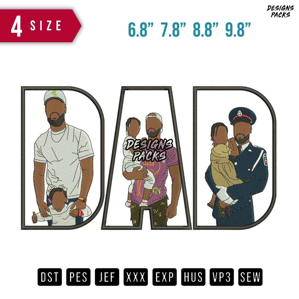 DAD Soldier B Embroidery Design