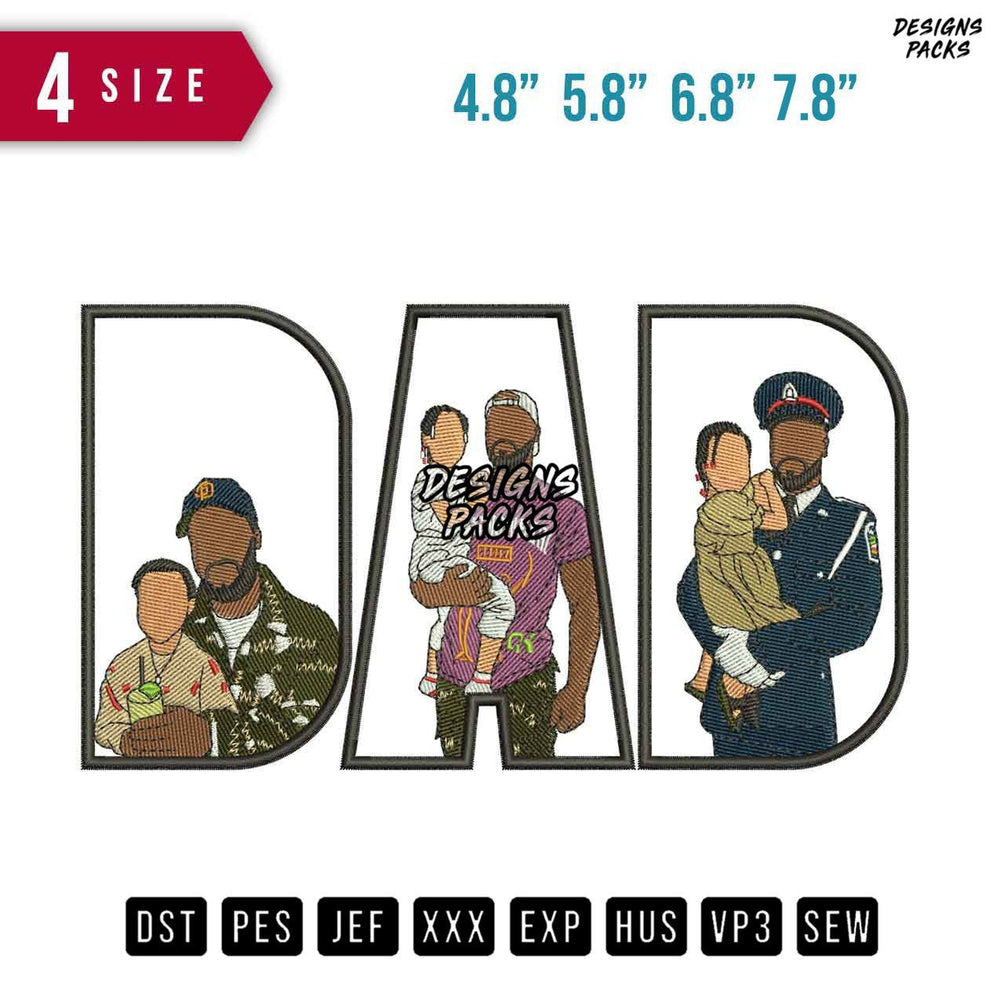 DAD Soldier Embroidery Design