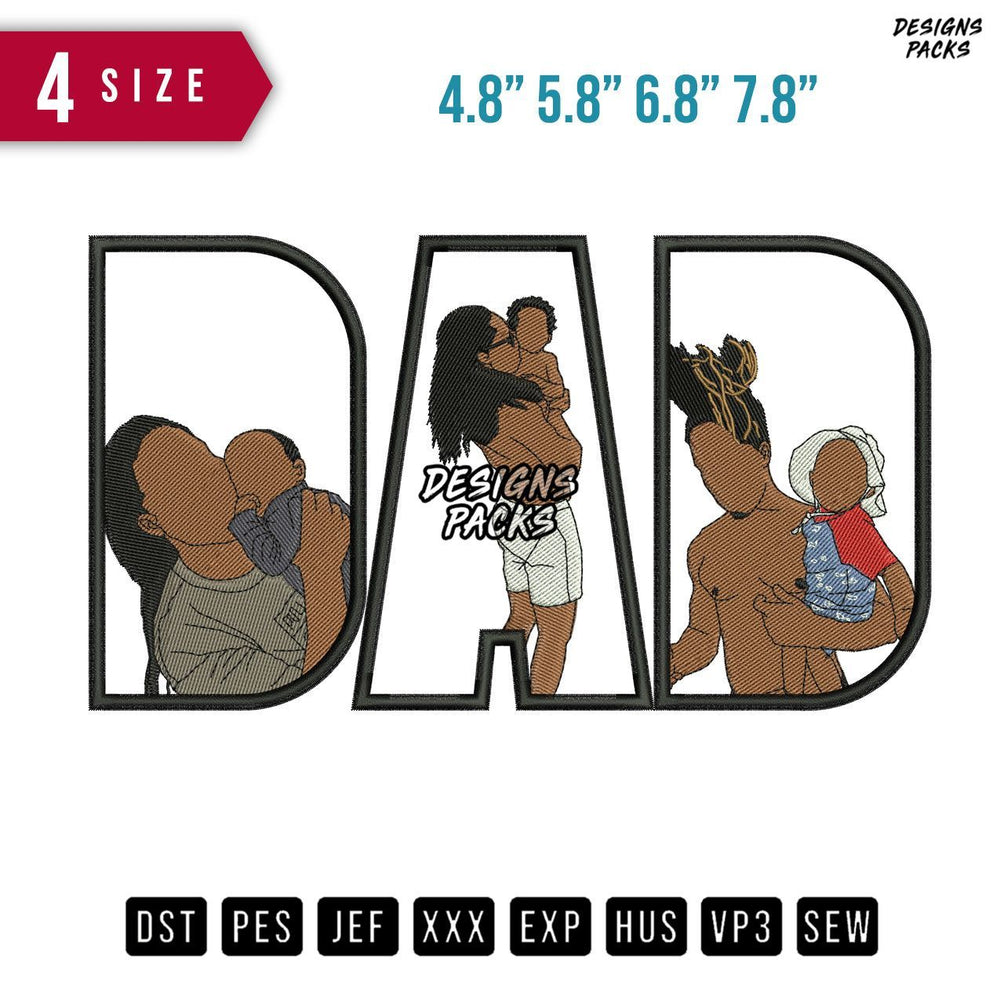 DAD Topless Embroidery Design