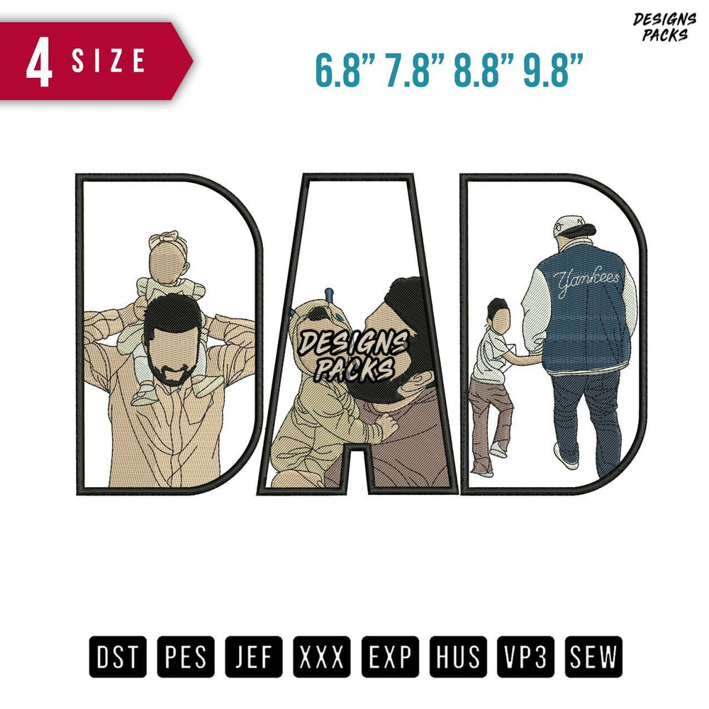 DAD Yankees Embroidery Design
