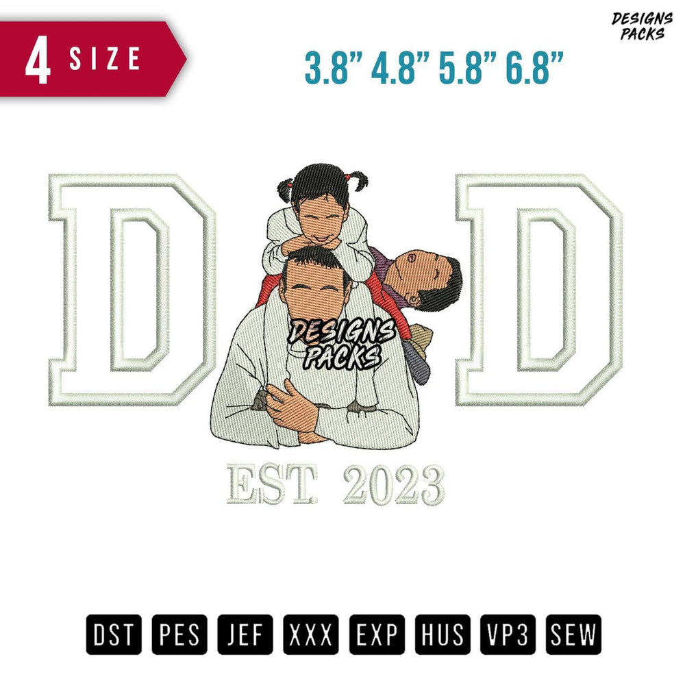 DD 3 Families Embroidery Design