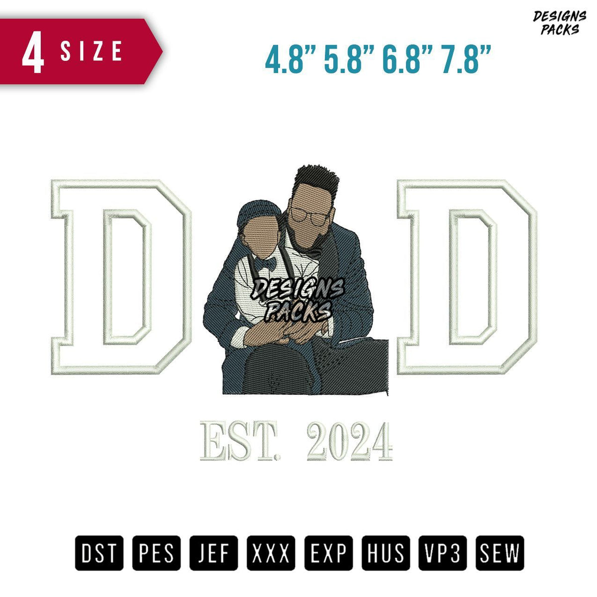 DD Brown Embroidery Design