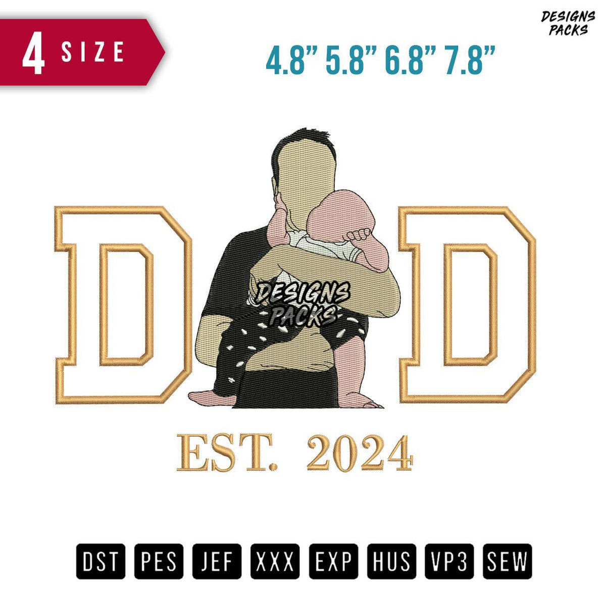 DD Carry Baby 2024 Embroidery Design