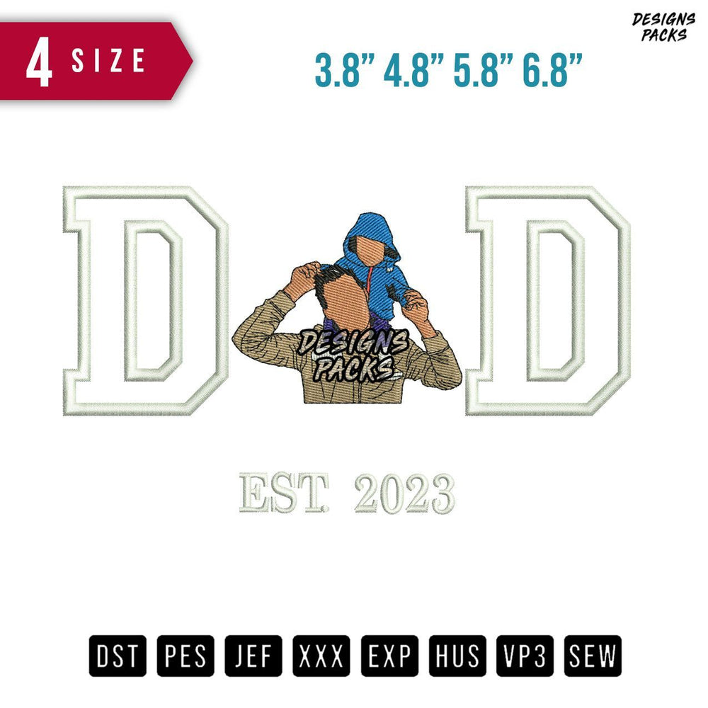 DD Dad Boy Embroidery Design