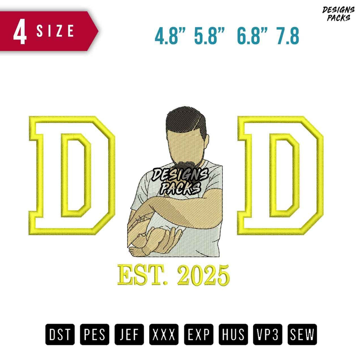 DD Father huge Embroidery Design