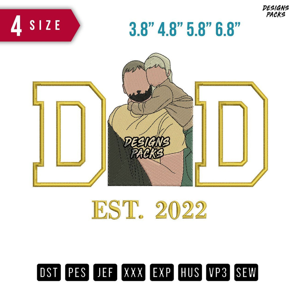 DD Father Son Cradle Embroidery Design