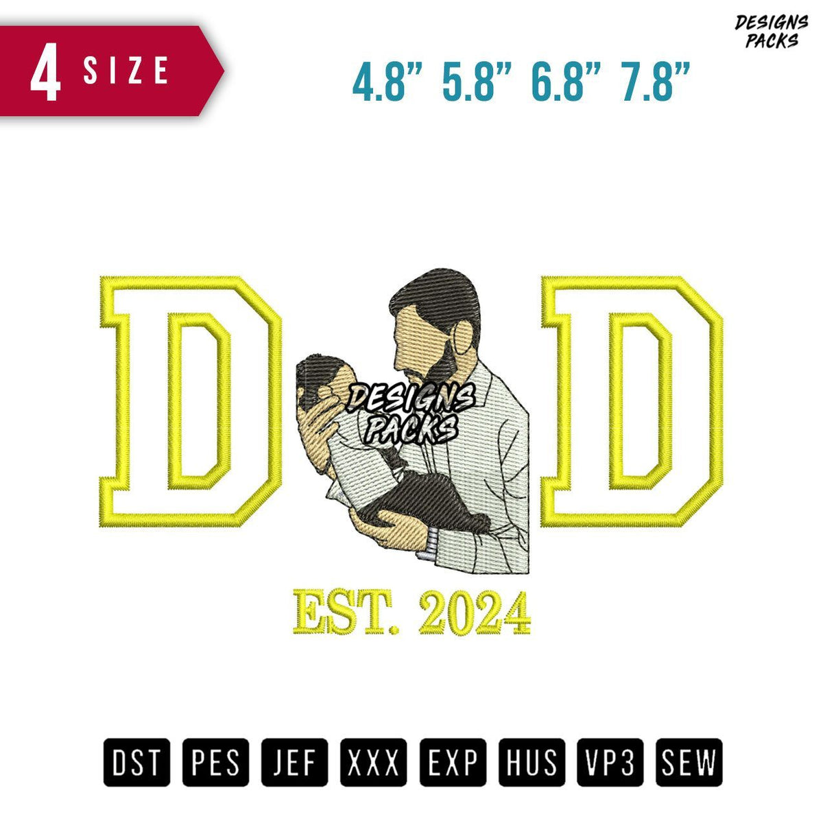 DD Huge Baby D Embroidery Design