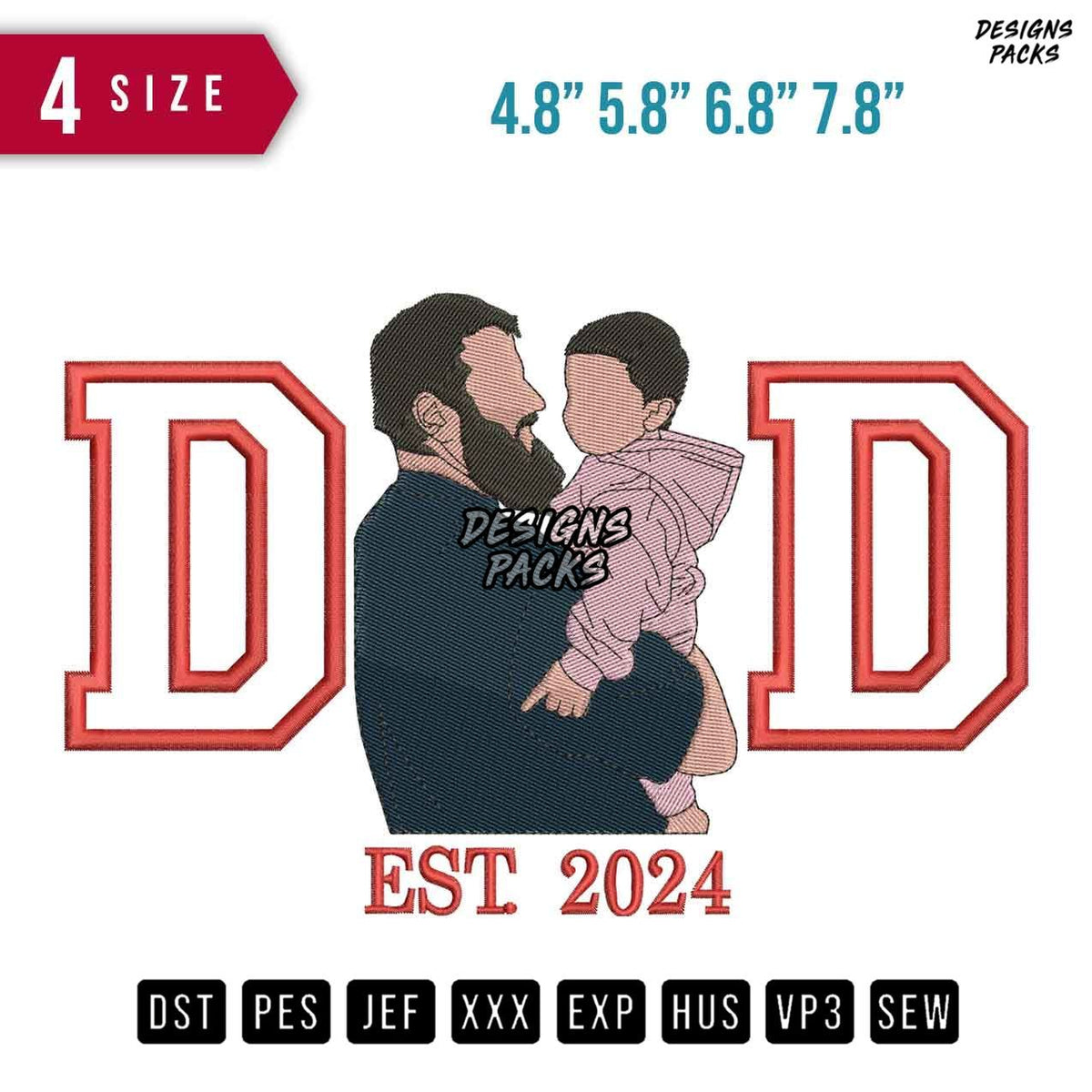 DD Carry baby B Embroidery Design