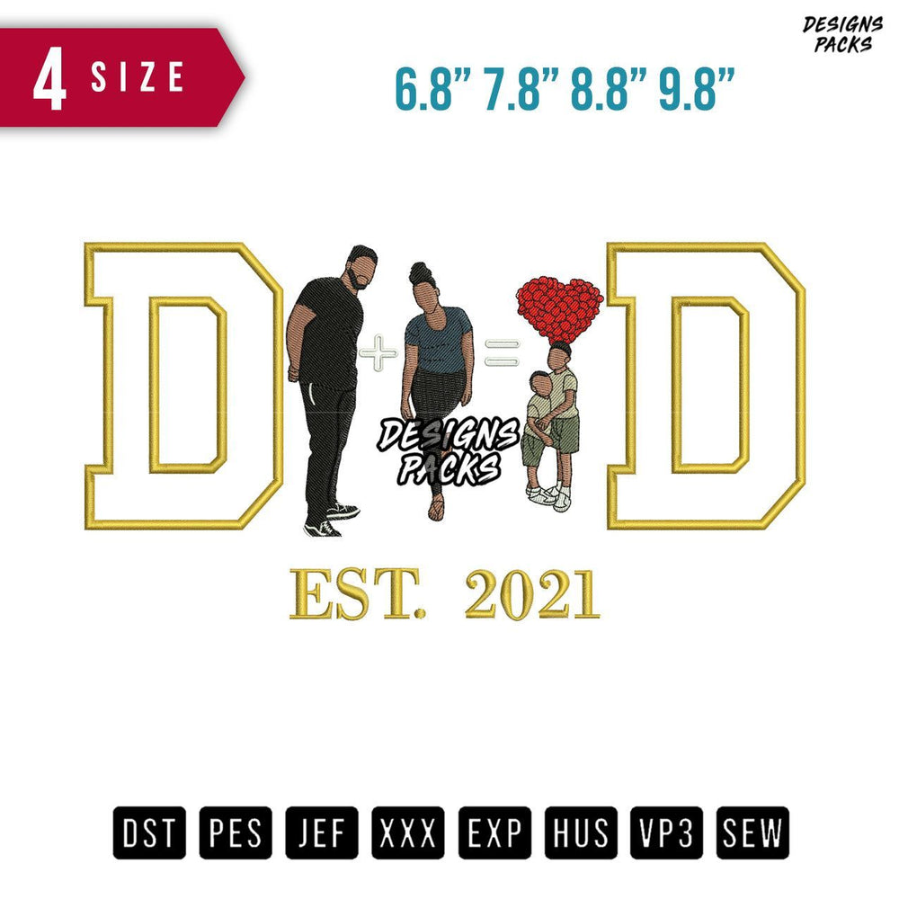 DD plus Love Embroidery Design