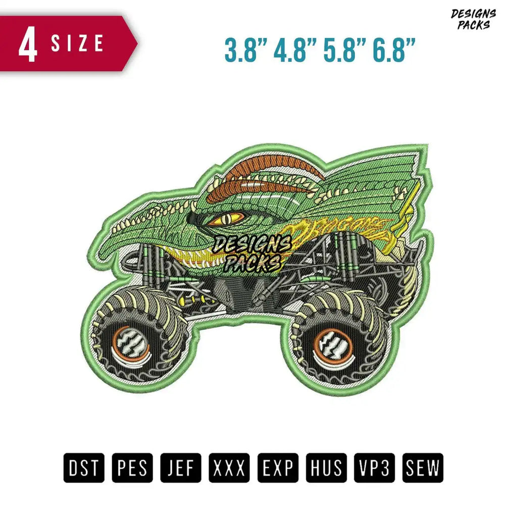 Dagon Car Toy Patch Embroidery Design
