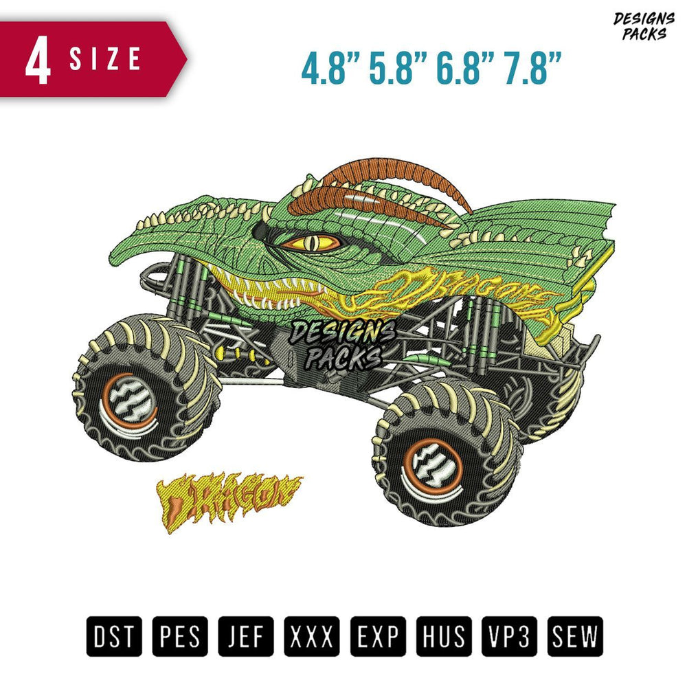 Dagon Car Toy Embroidery Design