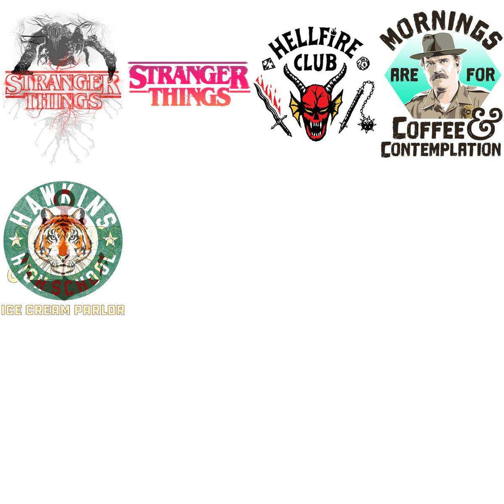 39 Stranger Series Things Designs Bundle PNG