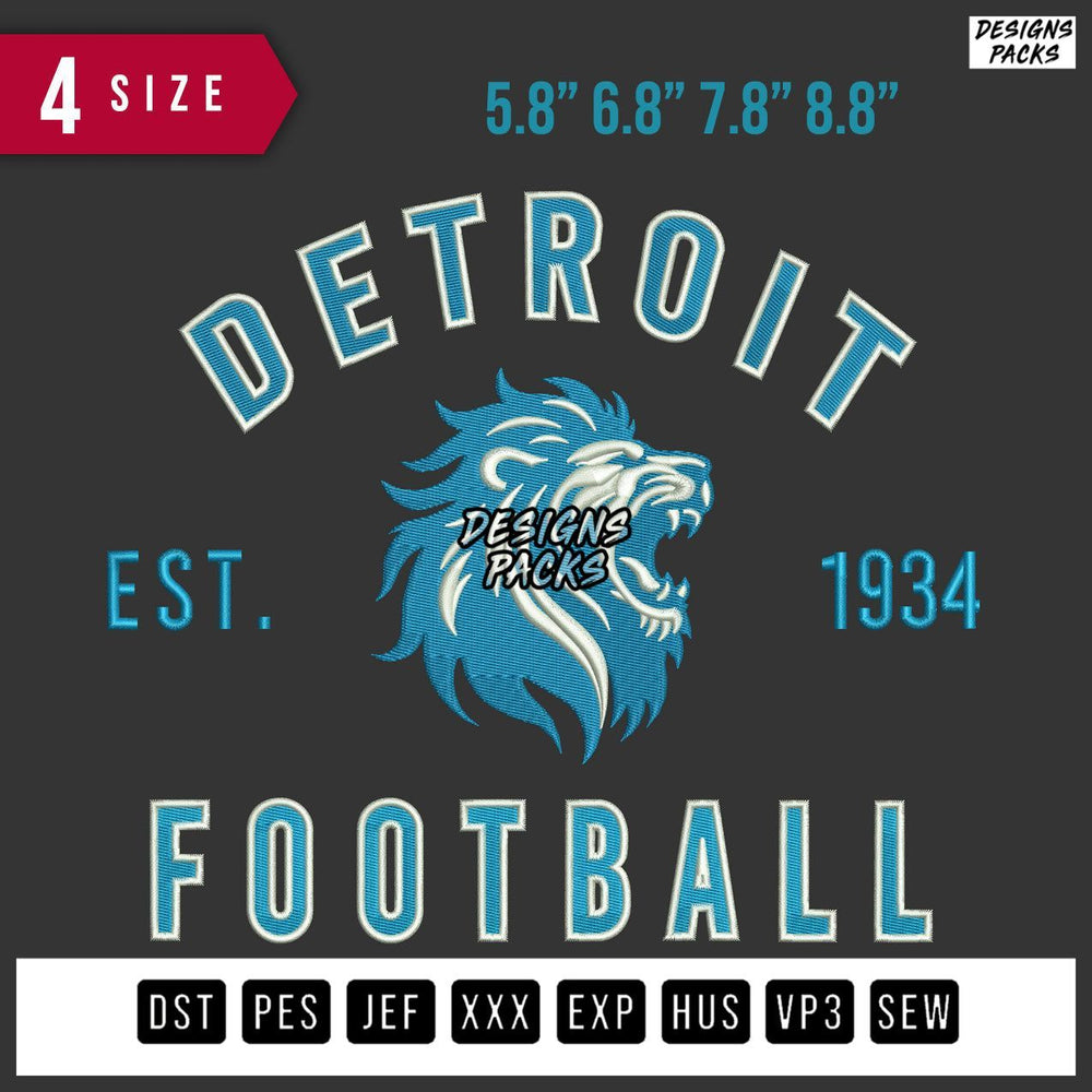Detroit Embroidery Design