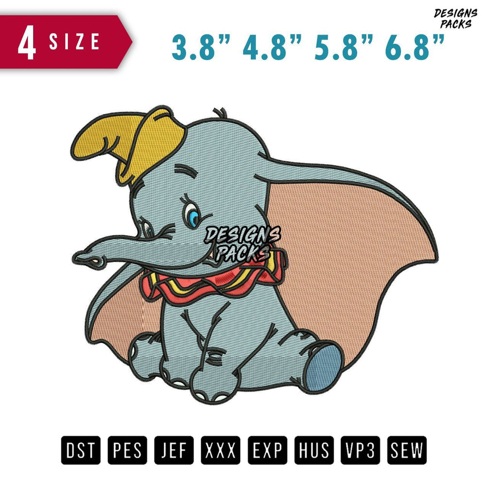 Disney Dumbo Embroidery Design