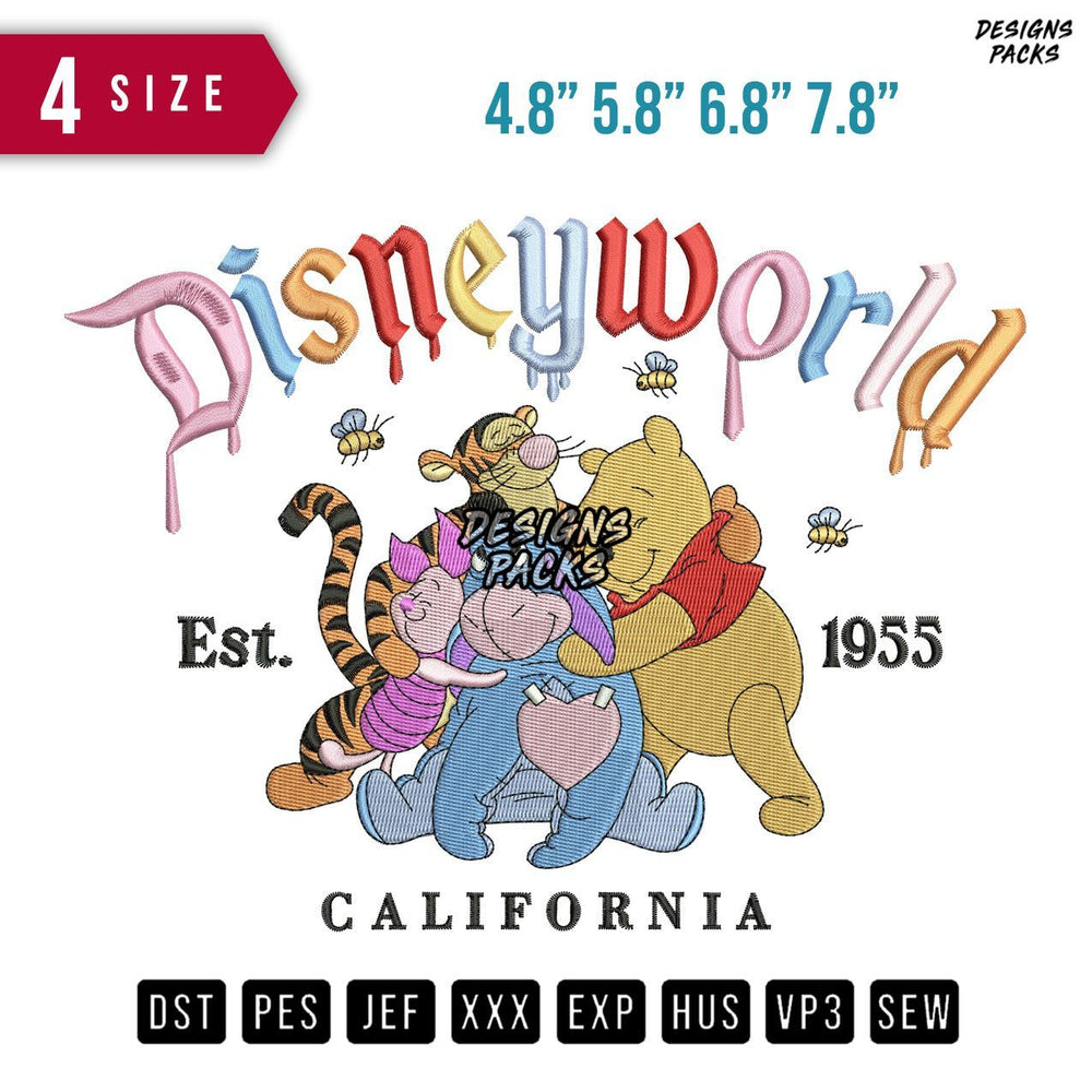 Disney World Embroidery Design