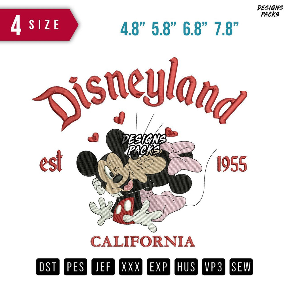 Disneyland California Embroidery Design