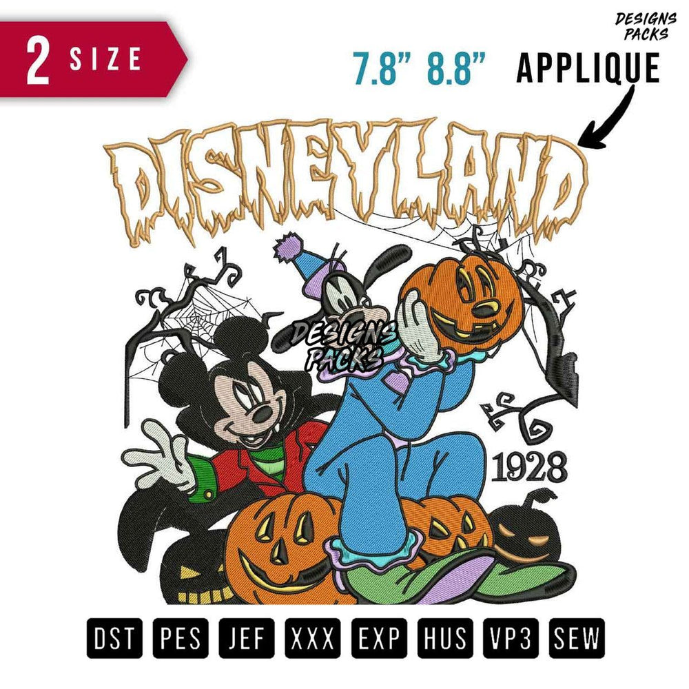 Cartoonland Pumpkins Applique Embroidery Design